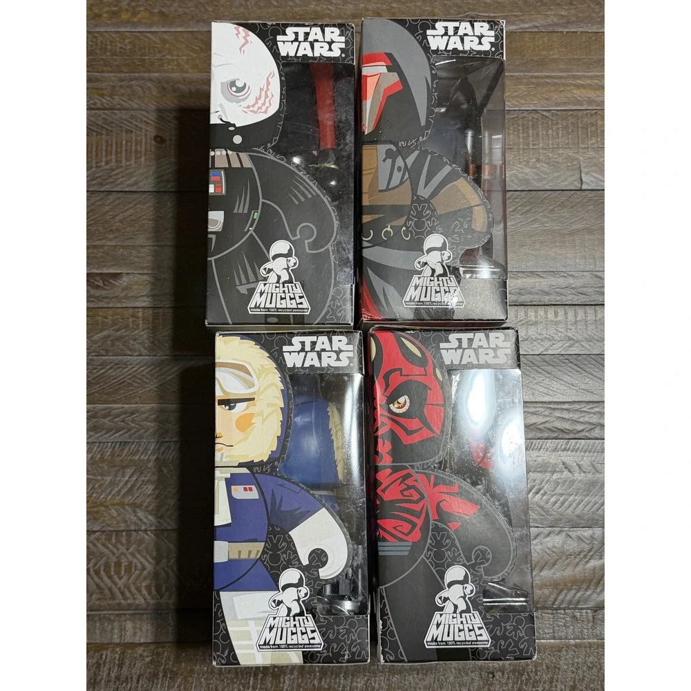 Hasbro Star Wars Mighty Muggs Vader Revan Han Maul Lot 4 Multi NIB 2008 Figures